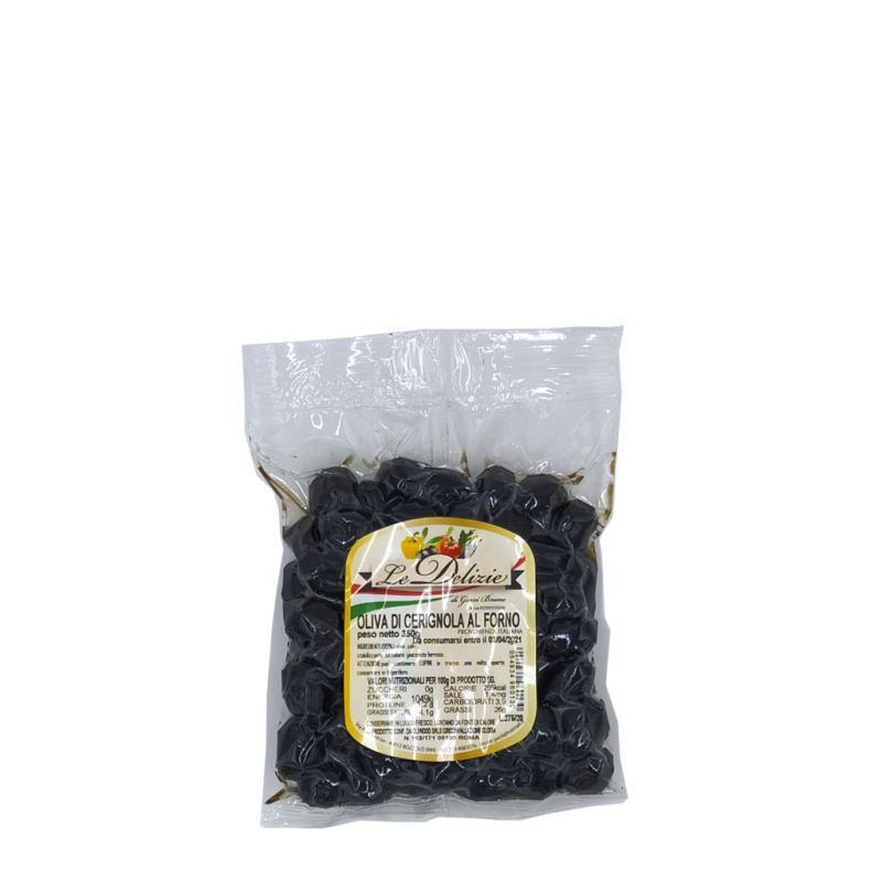 Oliva di Cerignola nera al forno in busta