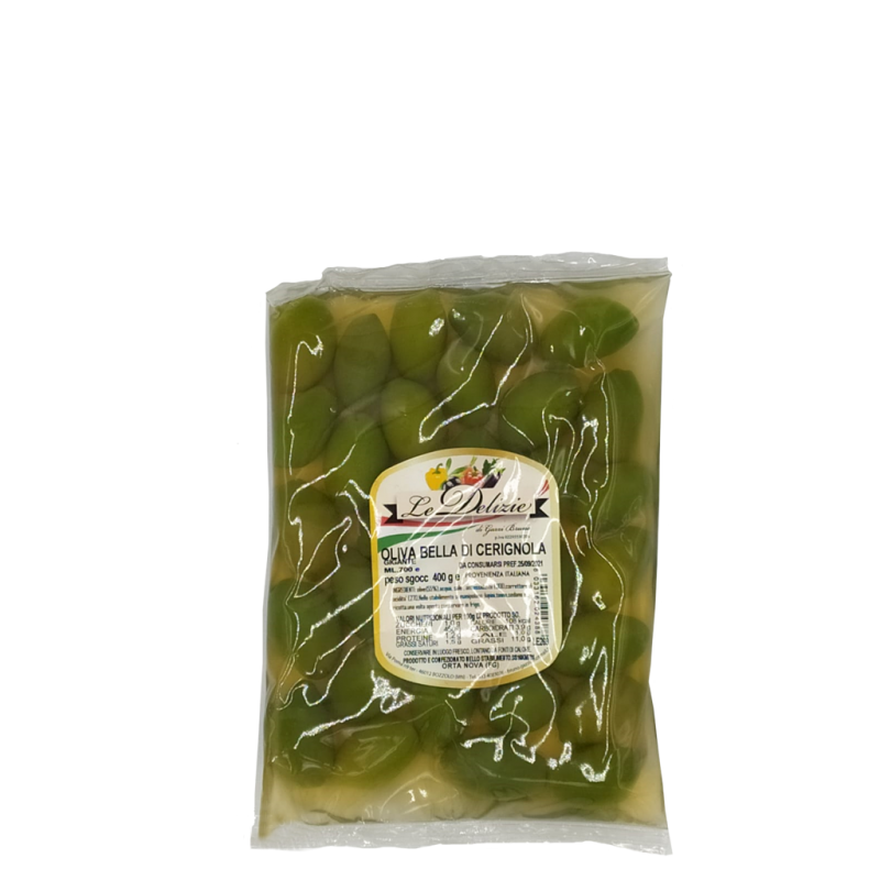 Oliva bella di Cerignola verde gigante in busta